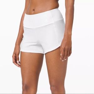 Lululemon 4” Speed Shorts - White